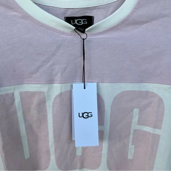 UGG pale pink color block logo top. XS NWT. Great gift idea - Picture 3 of 10